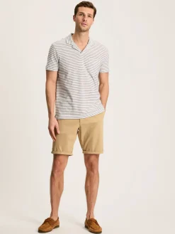 Linen Blend Striped Polo Shirt<Joules New