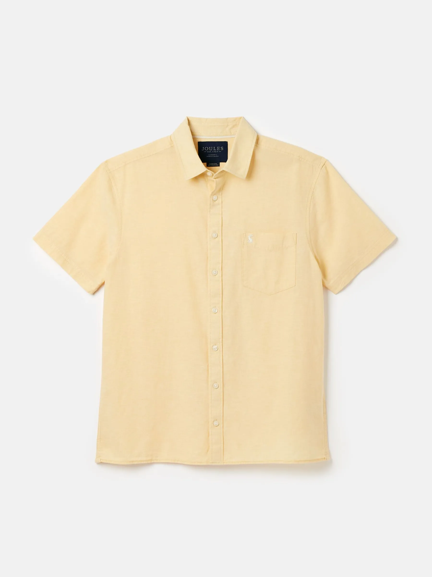 Linen Blend Plain Short Sleeve Shirt<Joules Clearance