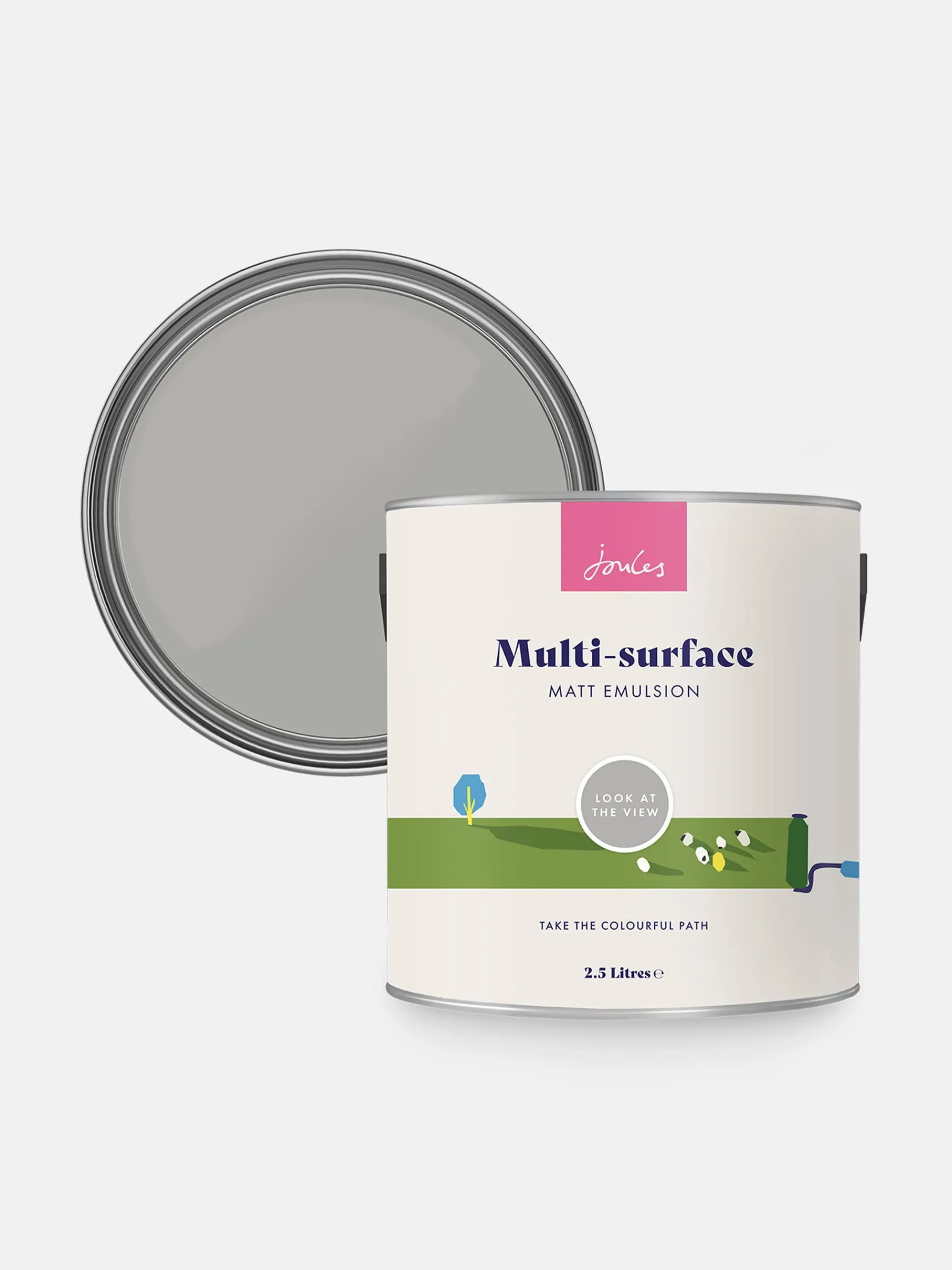 Look at the View Soft Grey Multi Surface Matt Emulsion<Joules Online