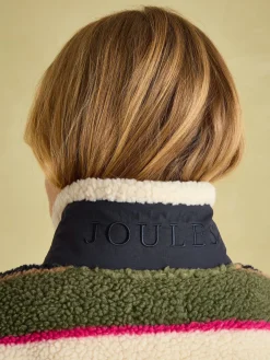 Lottie Multi stripe Borg Fleece Jacket<Joules Outlet
