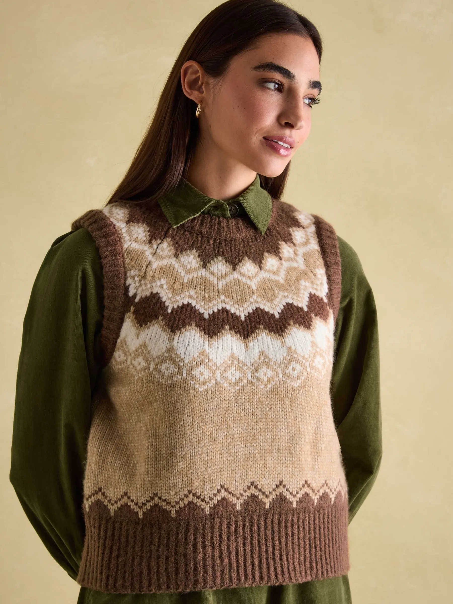 Lowry Knitted Fair Isle Vest<Joules Best