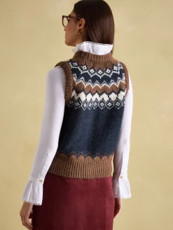Lowry Knitted Fair Isle Vest<Joules Outlet