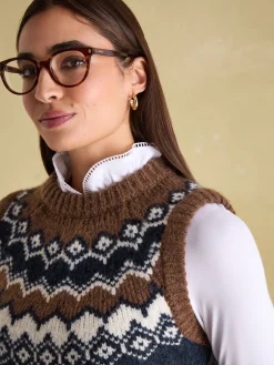 Lowry Knitted Fair Isle Vest<Joules Outlet