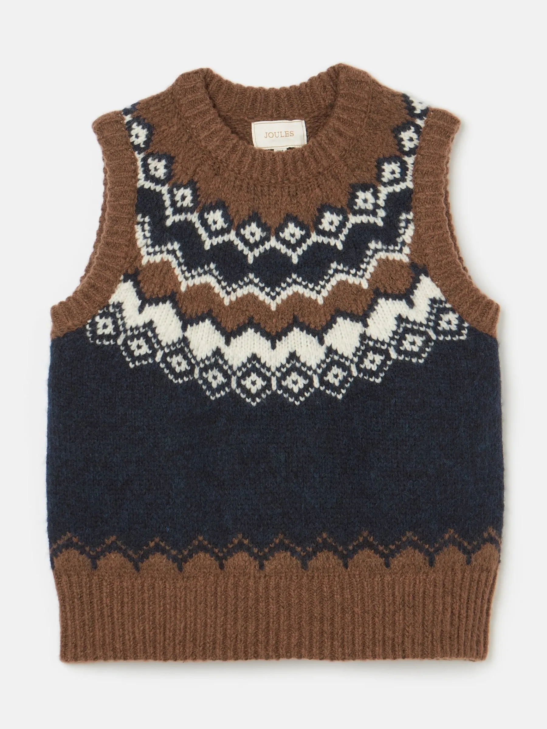 Lowry Knitted Fair Isle Vest<Joules Outlet
