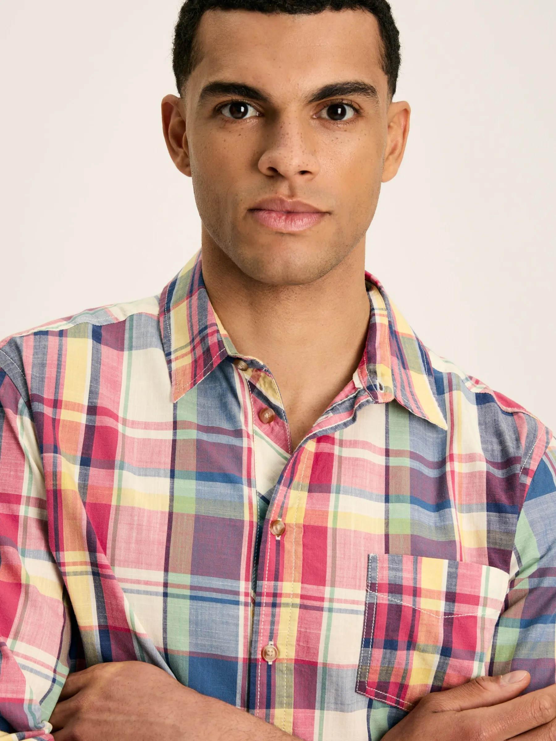 Madras Long Sleeve Cotton Check Shirt<Joules Sale