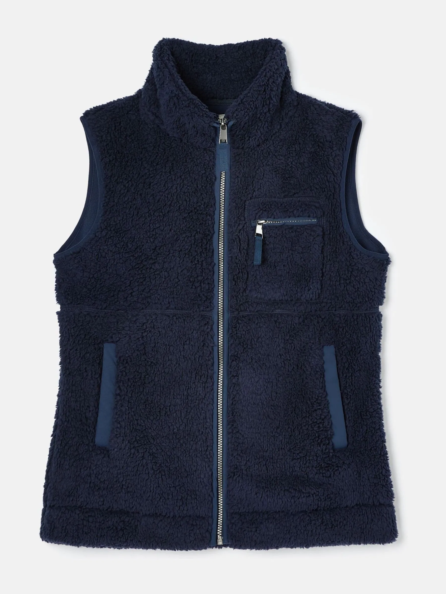 Mallory Navy blue Fleece Gilet<Joules Best