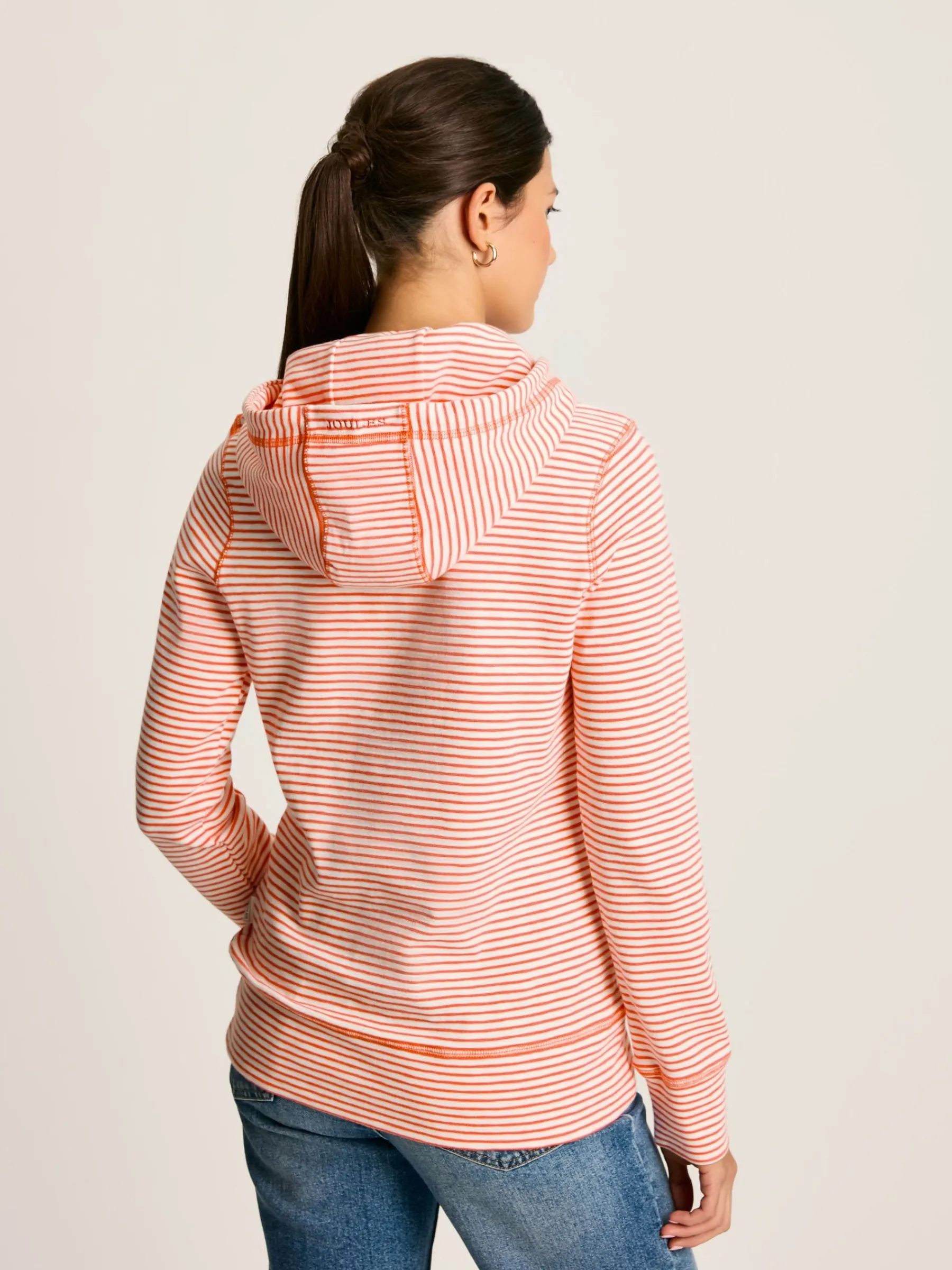 Marlston Red Stripe Slim Fit Hoodie<Joules Outlet