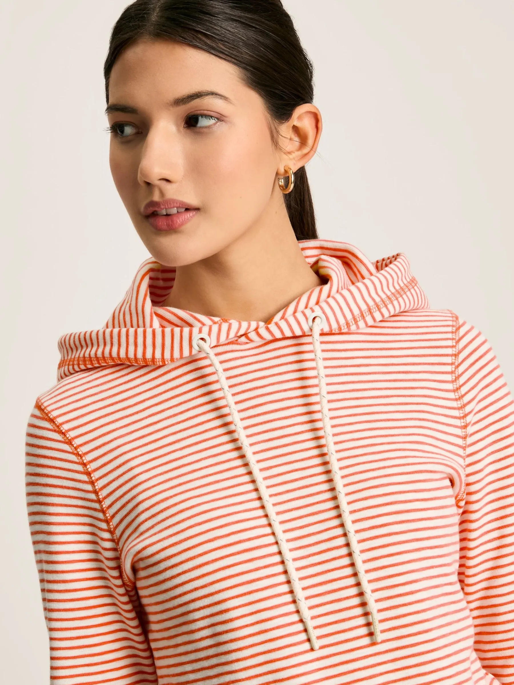 Marlston Red Stripe Slim Fit Hoodie<Joules Outlet