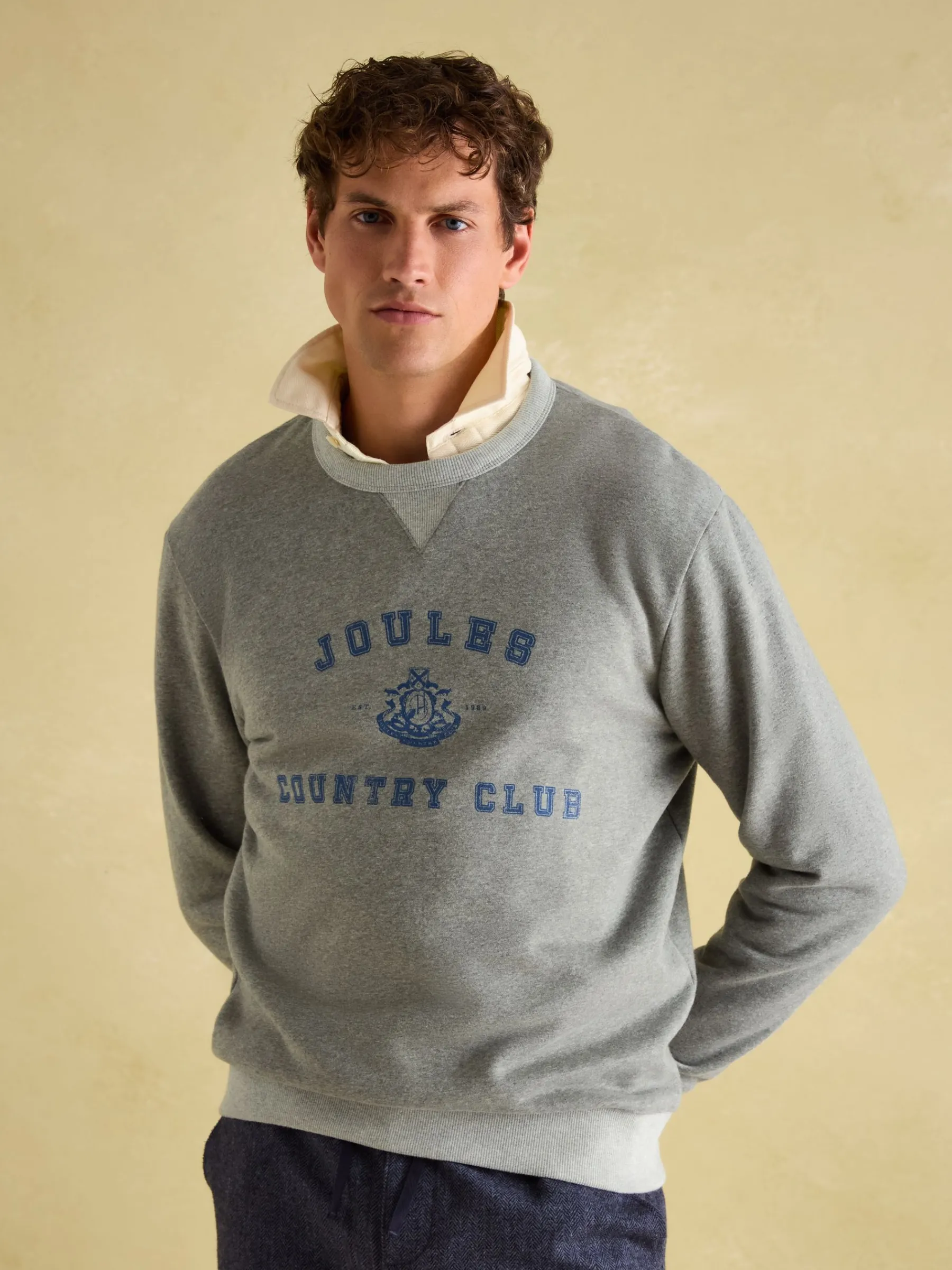 Mason Grey Marl Graphic Crew Neck Jumper<Joules Hot