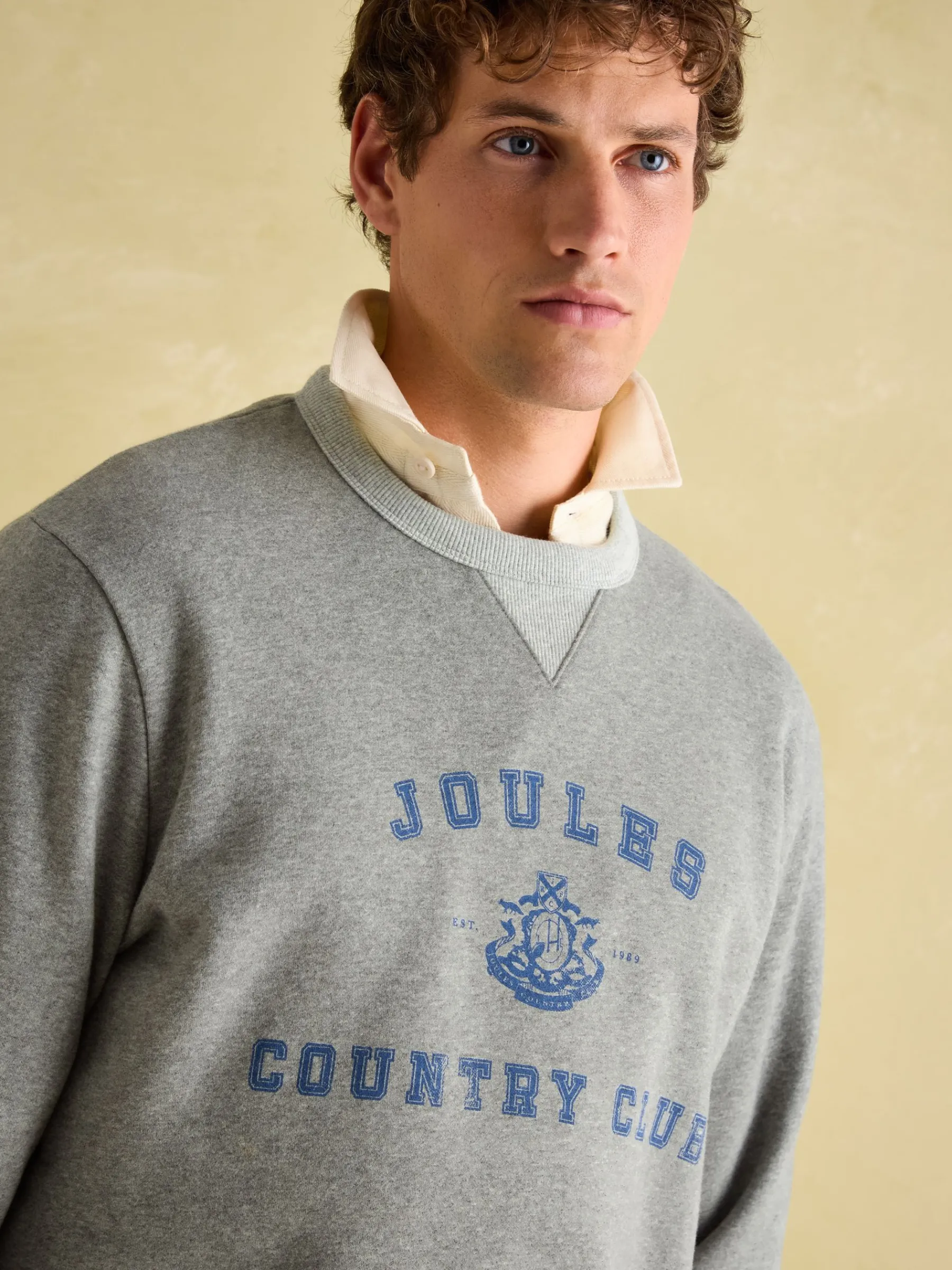 Mason Grey Marl Graphic Crew Neck Jumper<Joules Hot