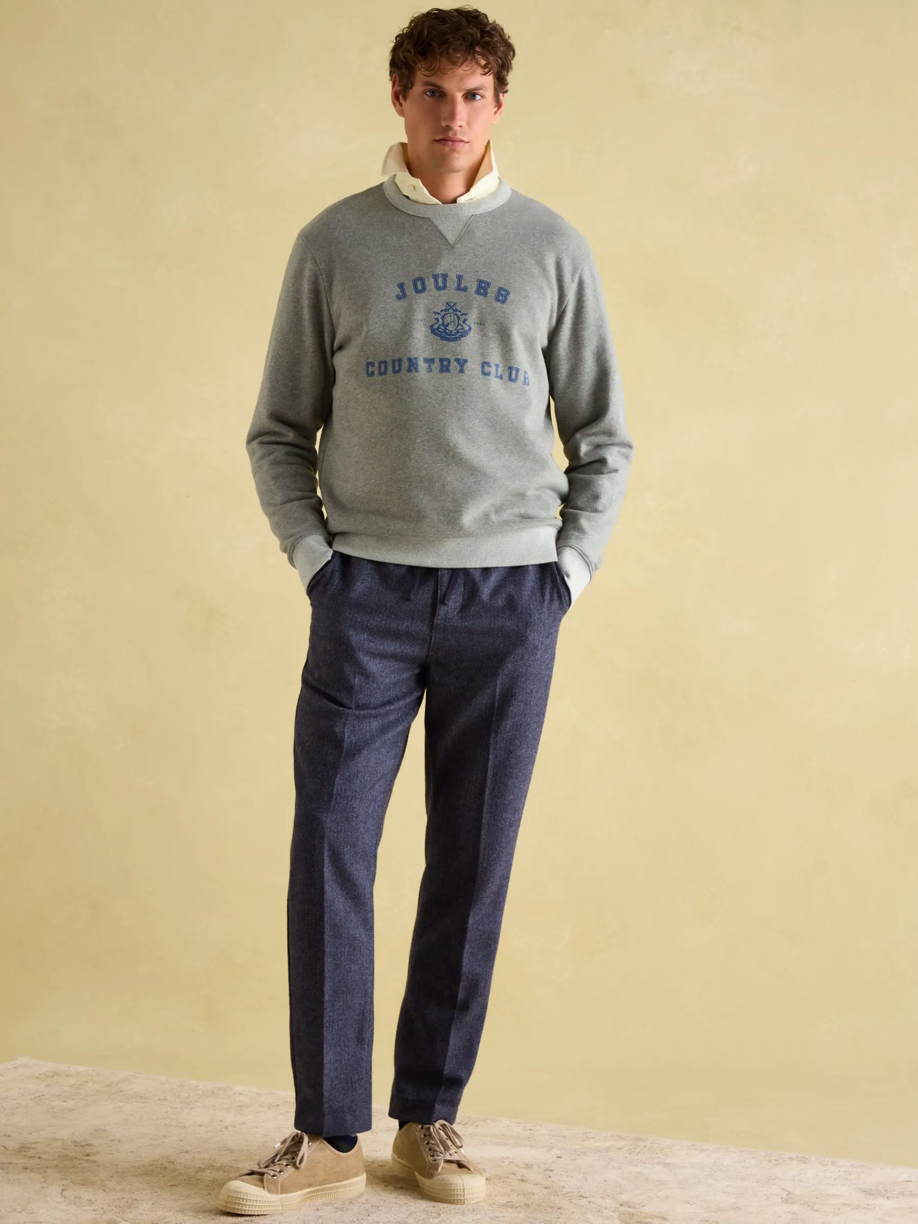 Mason Grey Marl Graphic Crew Neck Jumper<Joules Hot