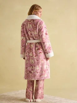 Matilda Fleece Lined Striped Dressing Gown<Joules Hot