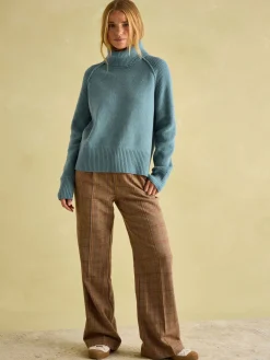 May Merino Wool Jumper with Detachable Roll Neck<Joules Best