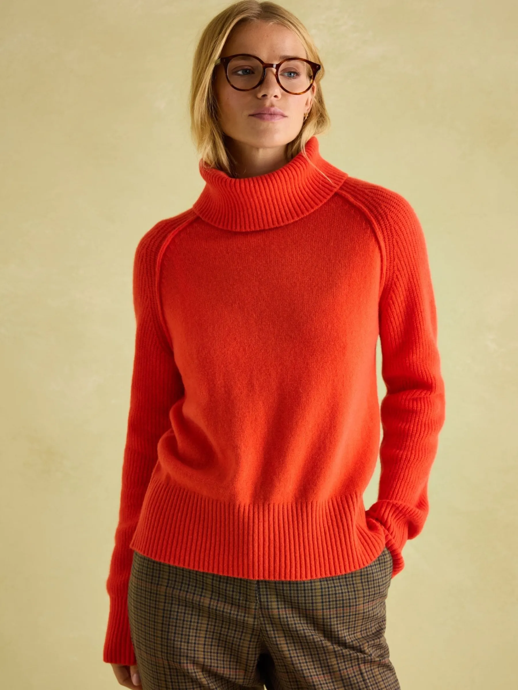May Merino Wool Jumper with Detachable Roll Neck<Joules