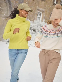 May Merino Wool Jumper with Detachable Roll Neck<Joules