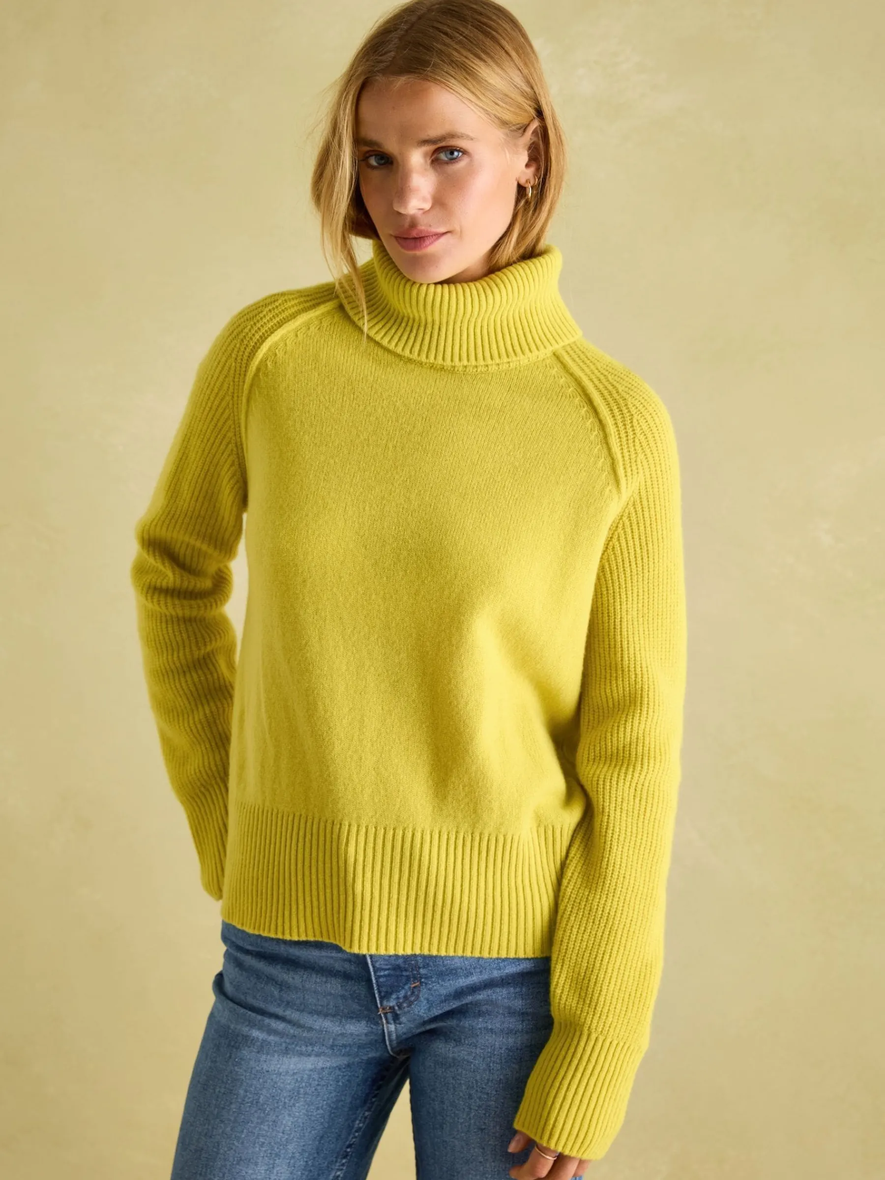 May Merino Wool Jumper with Detachable Roll Neck<Joules