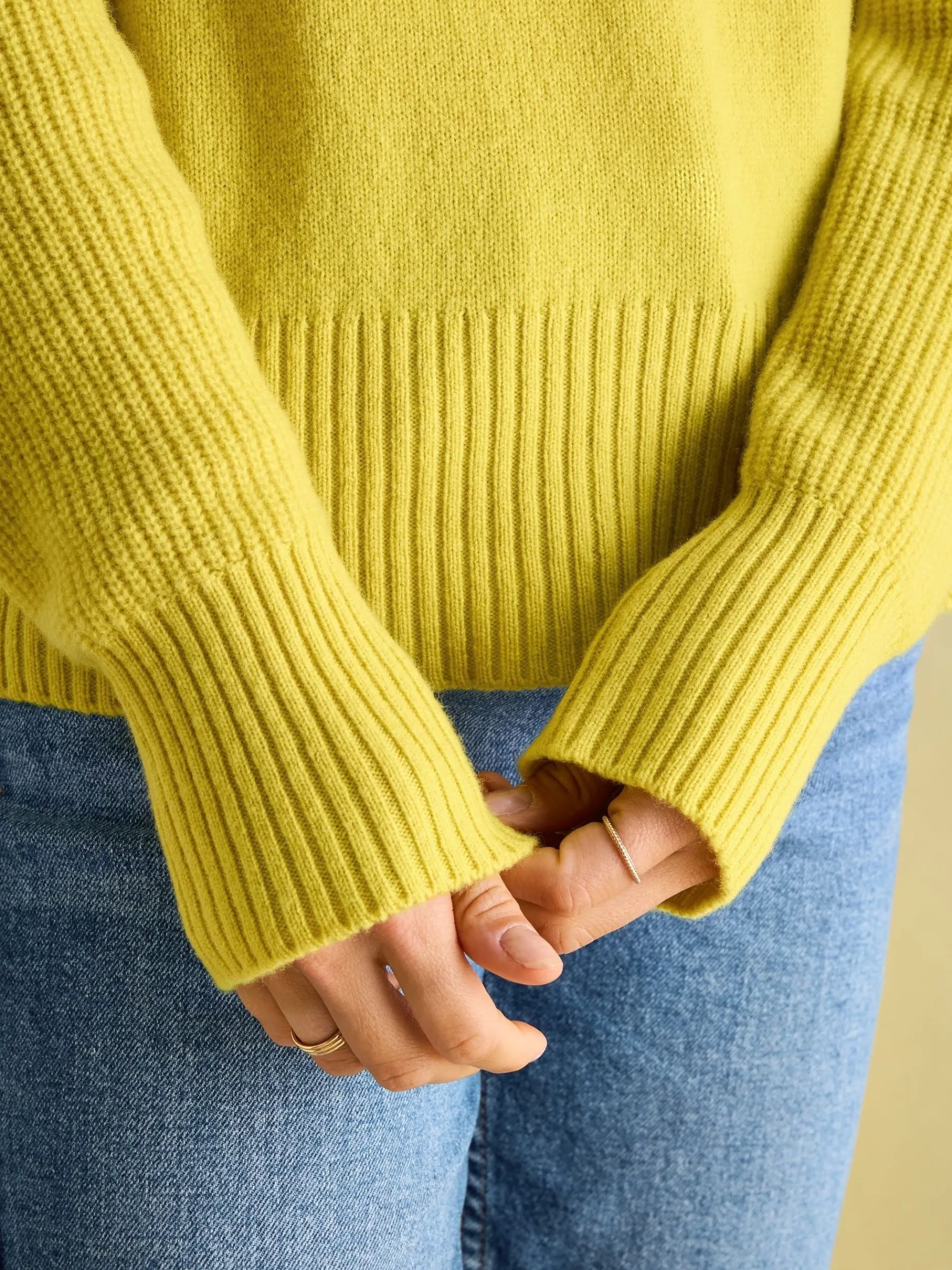 May Merino Wool Jumper with Detachable Roll Neck<Joules