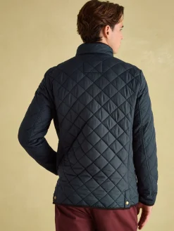 Maynard Navy Blue Diamond Quilted Jacket<Joules Best
