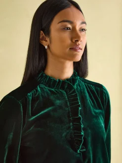 Melanie Velvet Blouse<Joules Hot