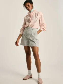Melanie Cotton Ruffle Blouse<Joules