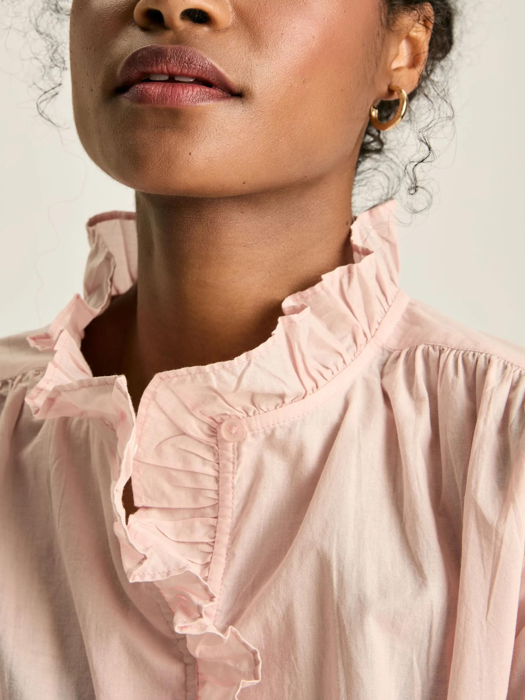 Melanie Cotton Ruffle Blouse<Joules
