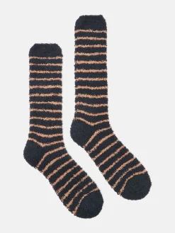 Men's Fluffy Striped Socks<Joules Online