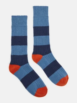 Men's Gibson Cosy Striped Socks<Joules Outlet