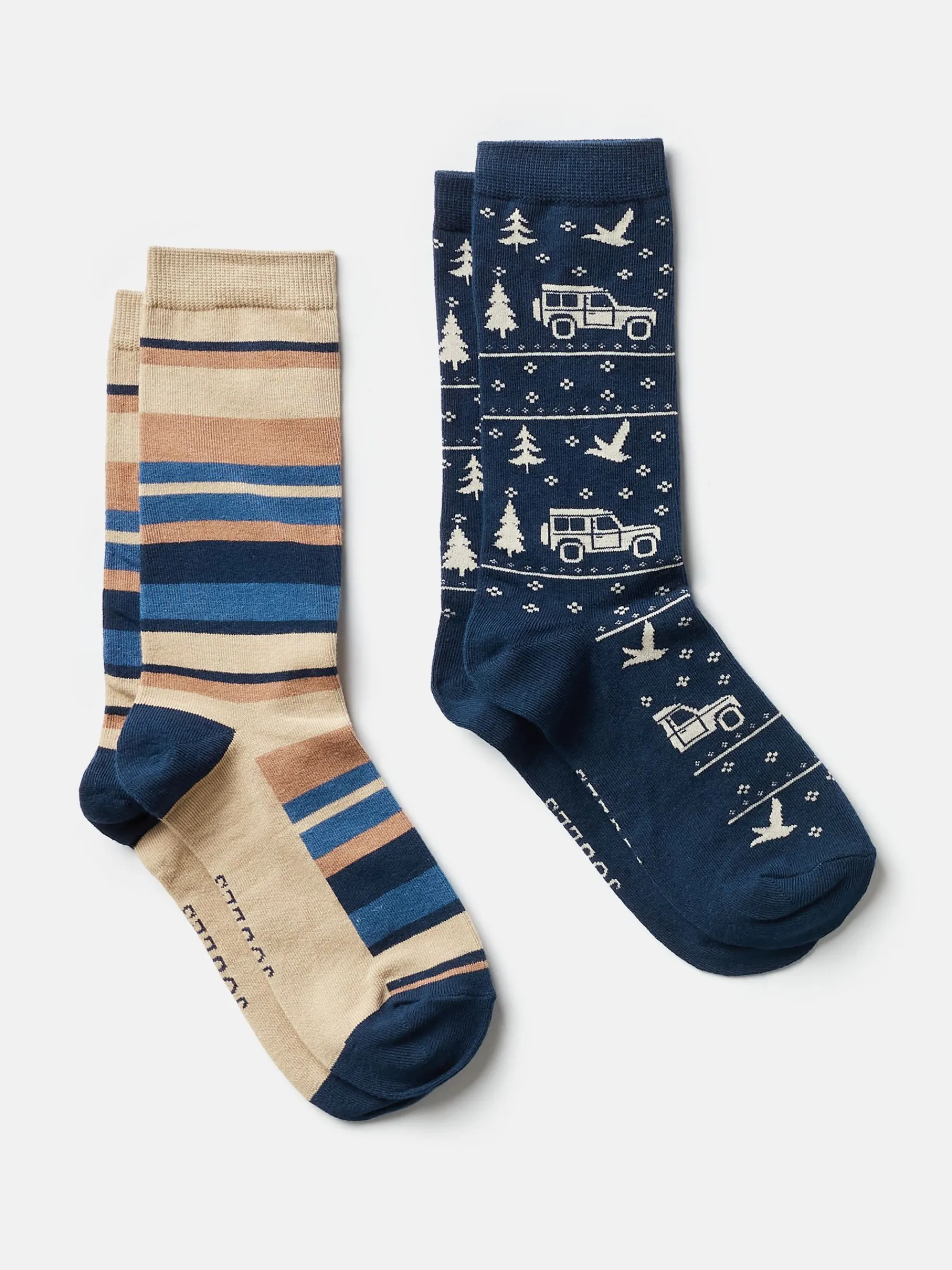 Men's Kingsbury 2 Pack Socks (size 7-12)<Joules Sale