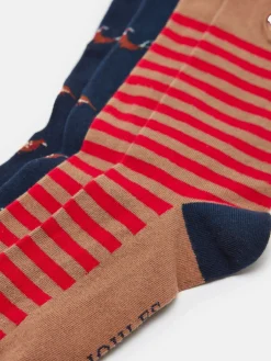 Men's Kingsbury 2 Pack Socks (size 7-12)<Joules Online
