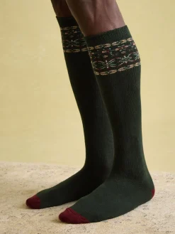 Men's Wader Khaki Green Mens Welly Socks<Joules Discount