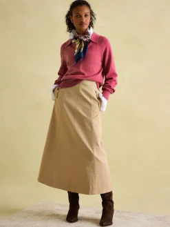 Mia Raspberry Pink Pointelle Jumper with Open Collar<Joules Clearance