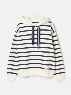 Milbourne Navy & White Striped Embroidered Hoodie<Joules Outlet
