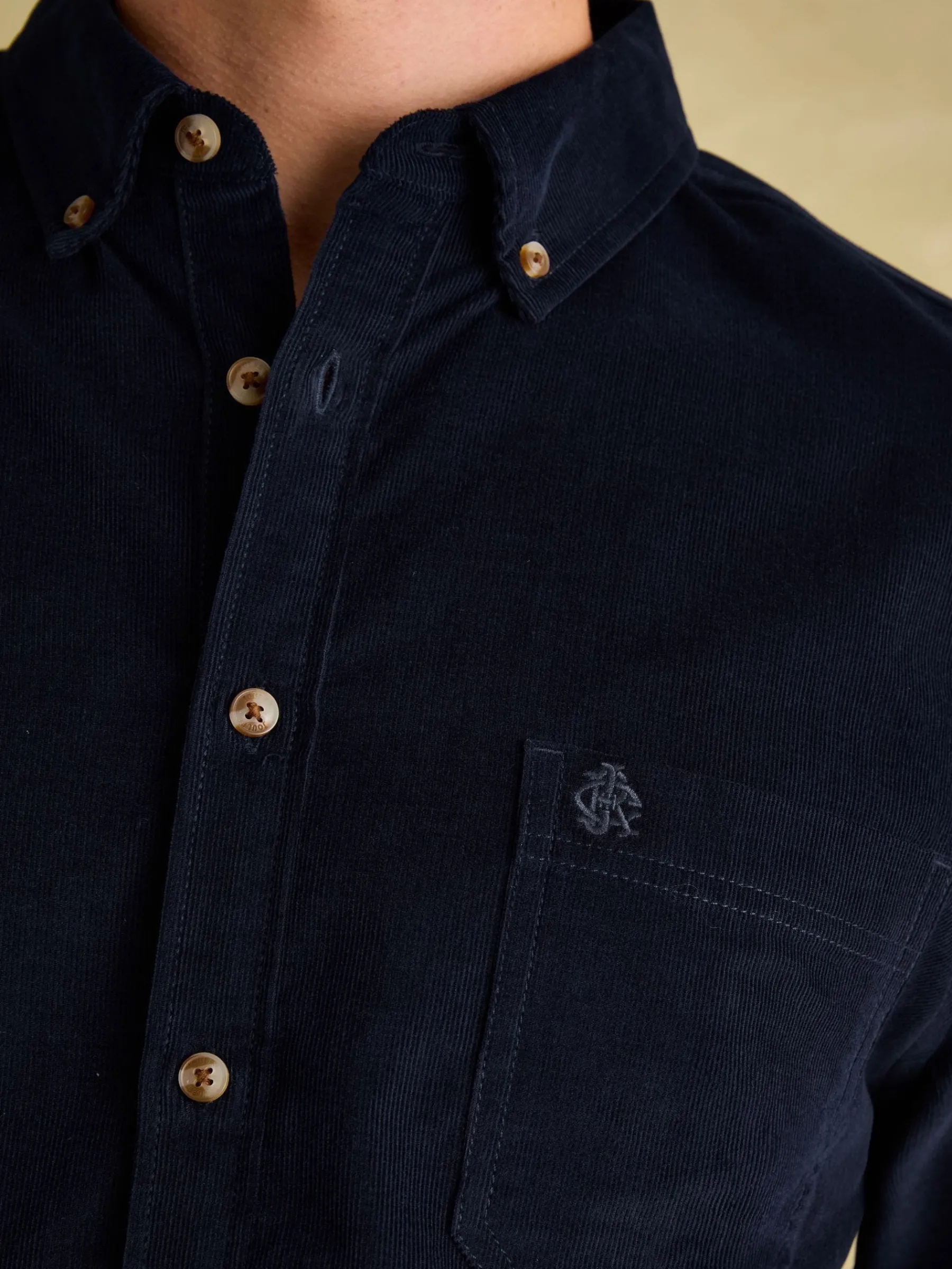 Miller Navy Blue Corduroy Shirt<Joules Sale