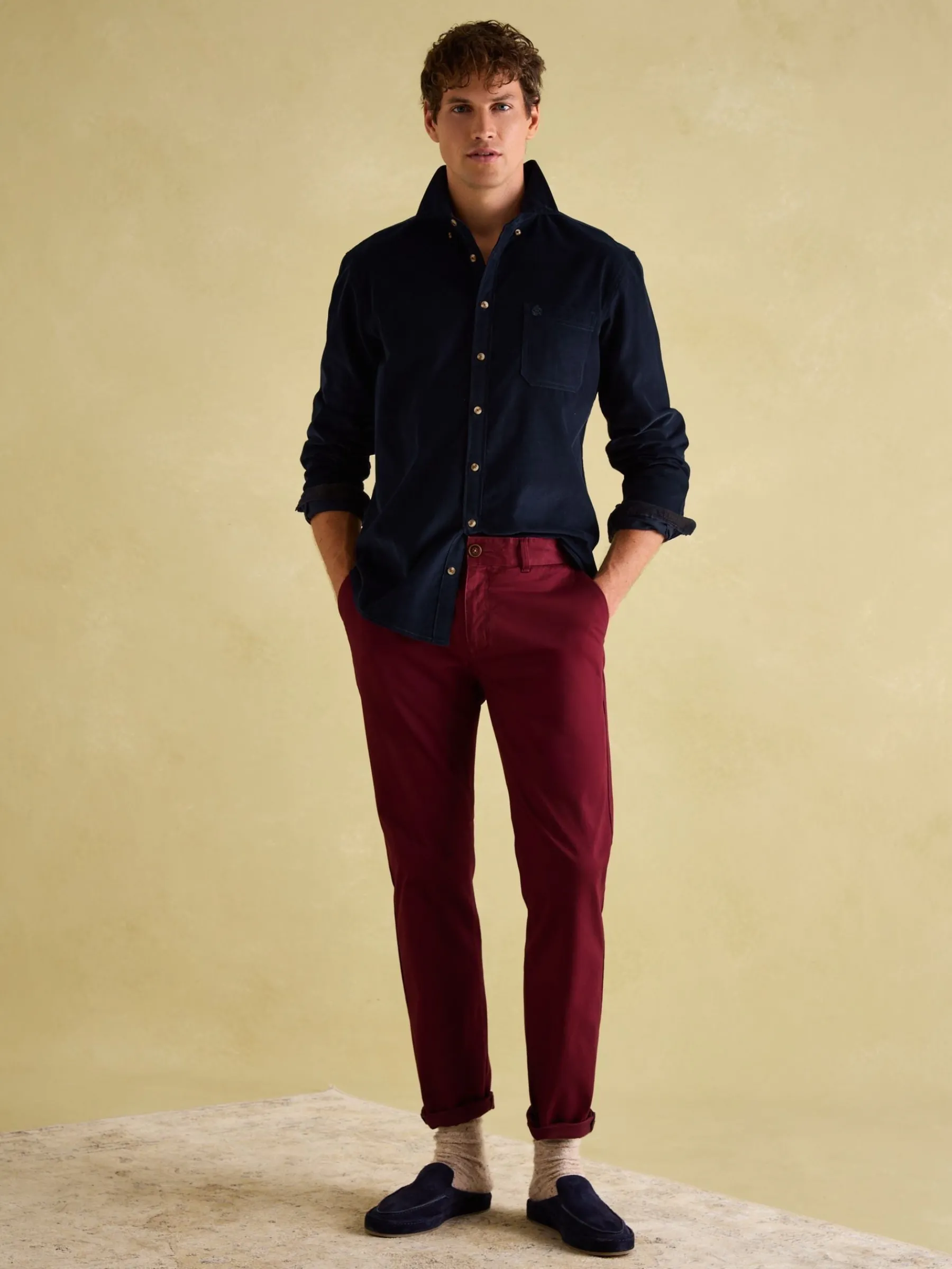 Miller Navy Blue Corduroy Shirt<Joules Sale