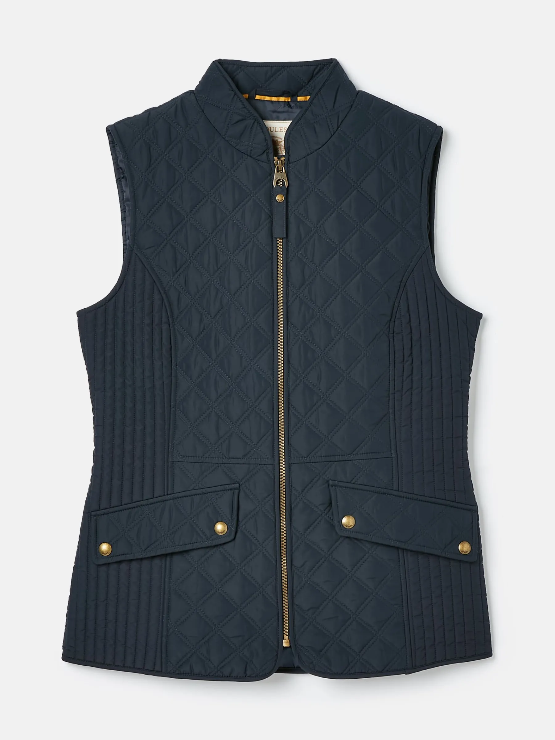 Minx Navy Blue Showerproof Diamond Quilted Gilet<Joules