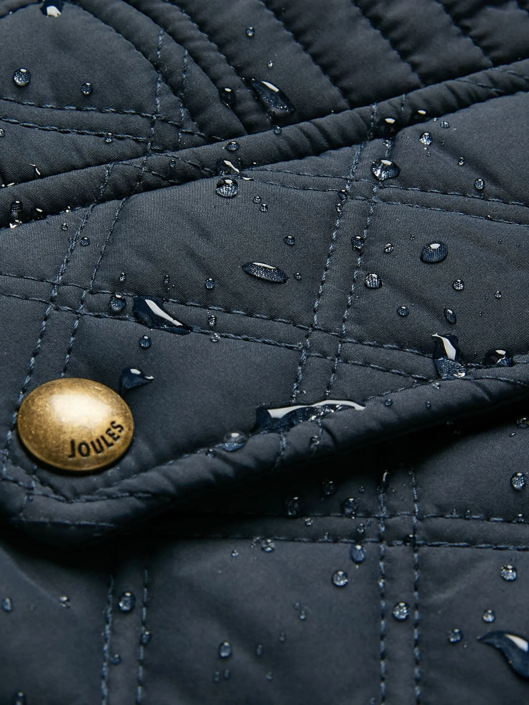 Minx Navy Blue Showerproof Diamond Quilted Gilet<Joules