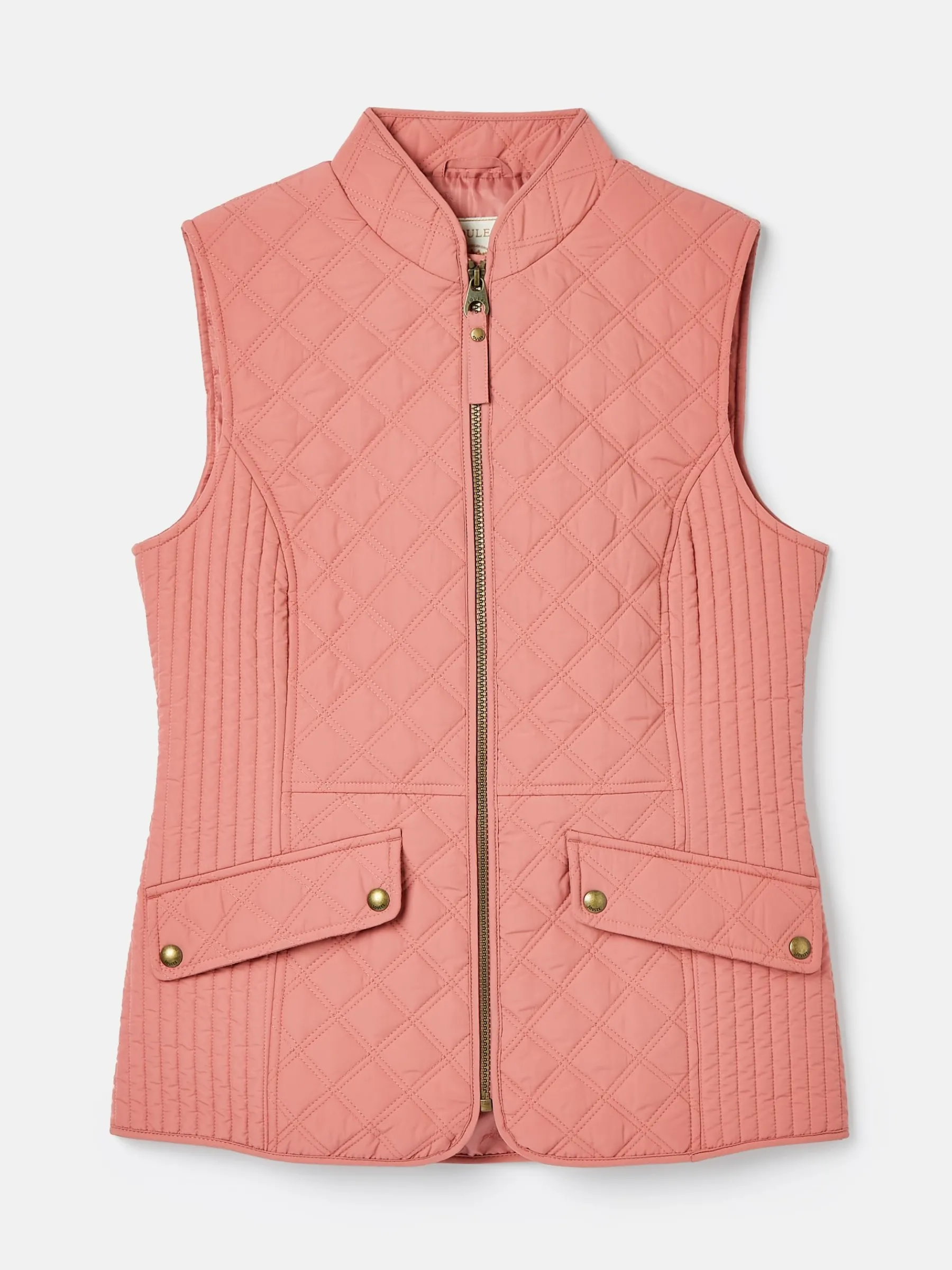 Minx Rose Pink Showerproof Diamond Quilted Gilet<Joules Best