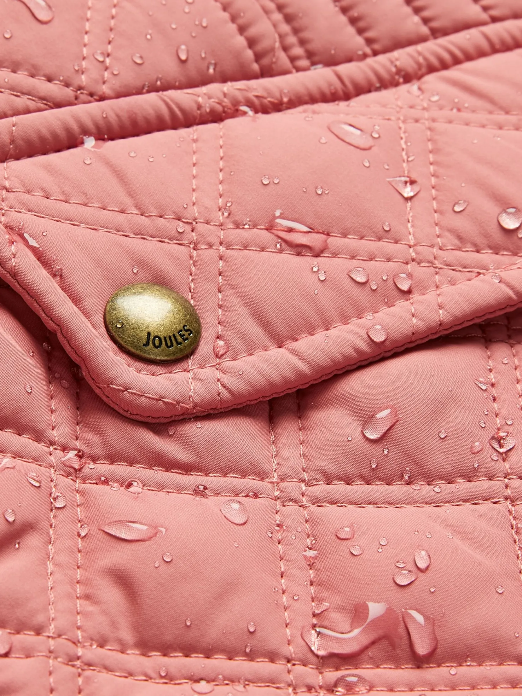 Minx Rose Pink Showerproof Diamond Quilted Gilet<Joules Best