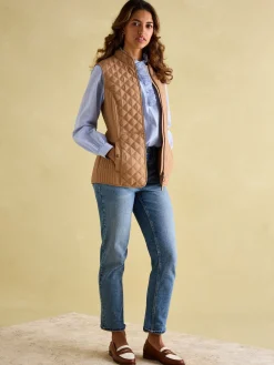 Minx Showerproof Diamond Quilted Gilet<Joules Best