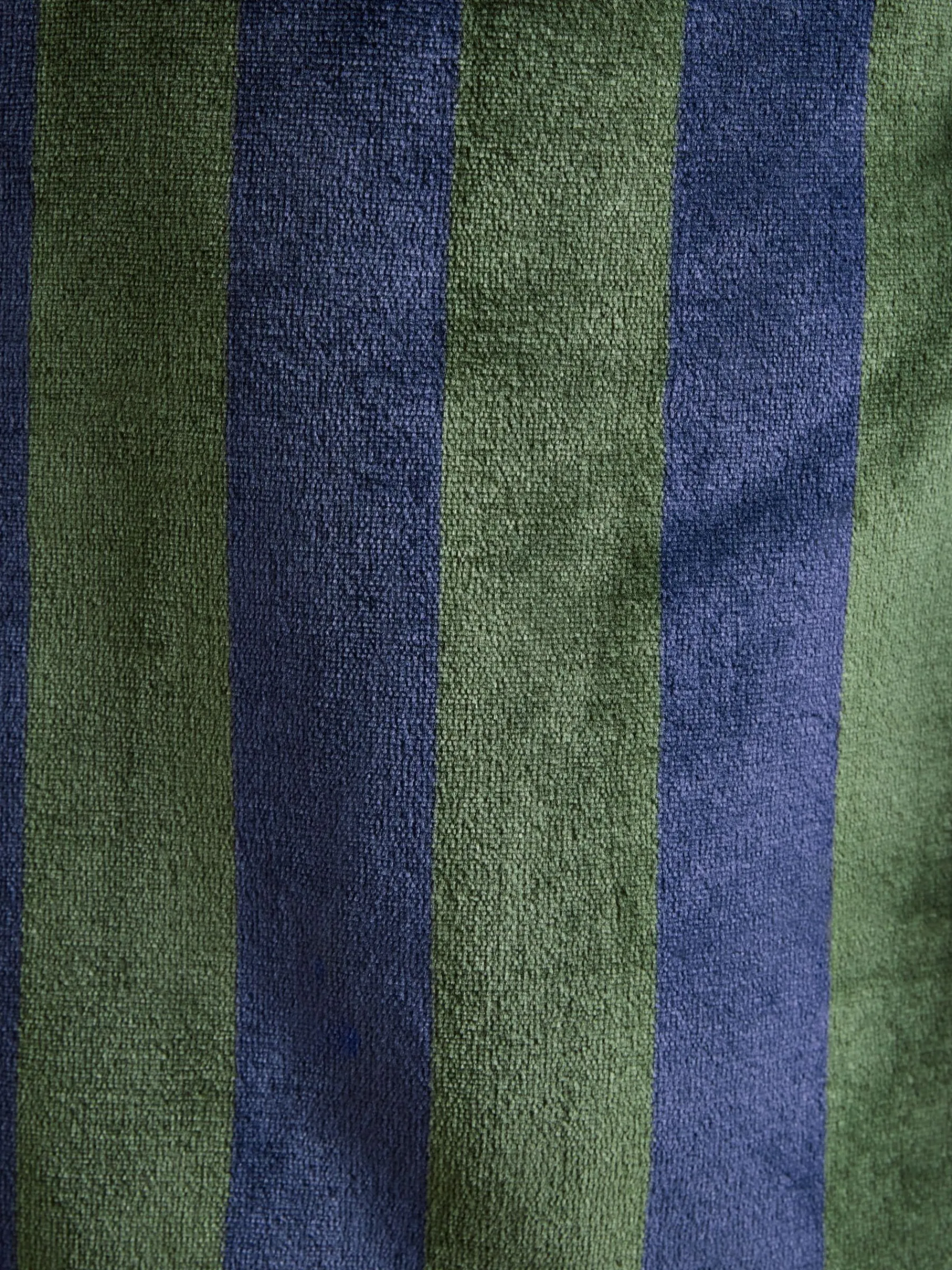 Montague Green & Navy Stripe Fleece Lined Dressing Gown<Joules