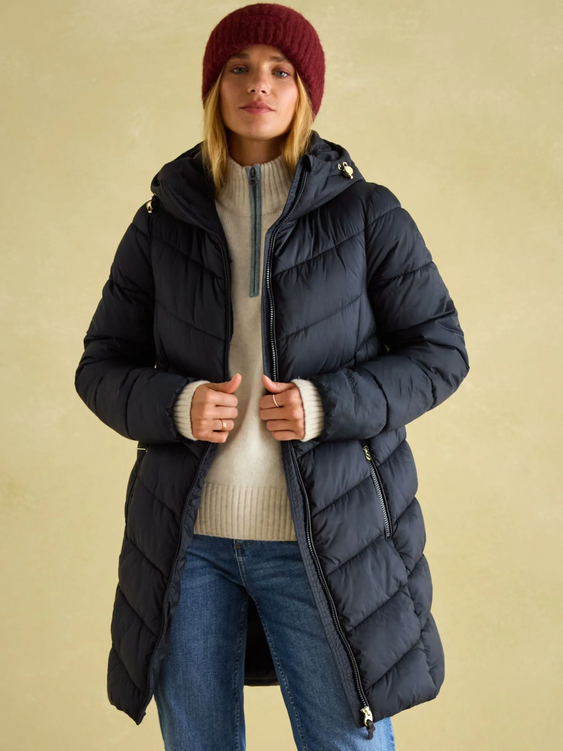 Moorsdale Mid Length Showerproof Padded Coat<Joules New
