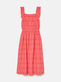 Nadia Coral Pink Broderie Sun Dress<Joules New