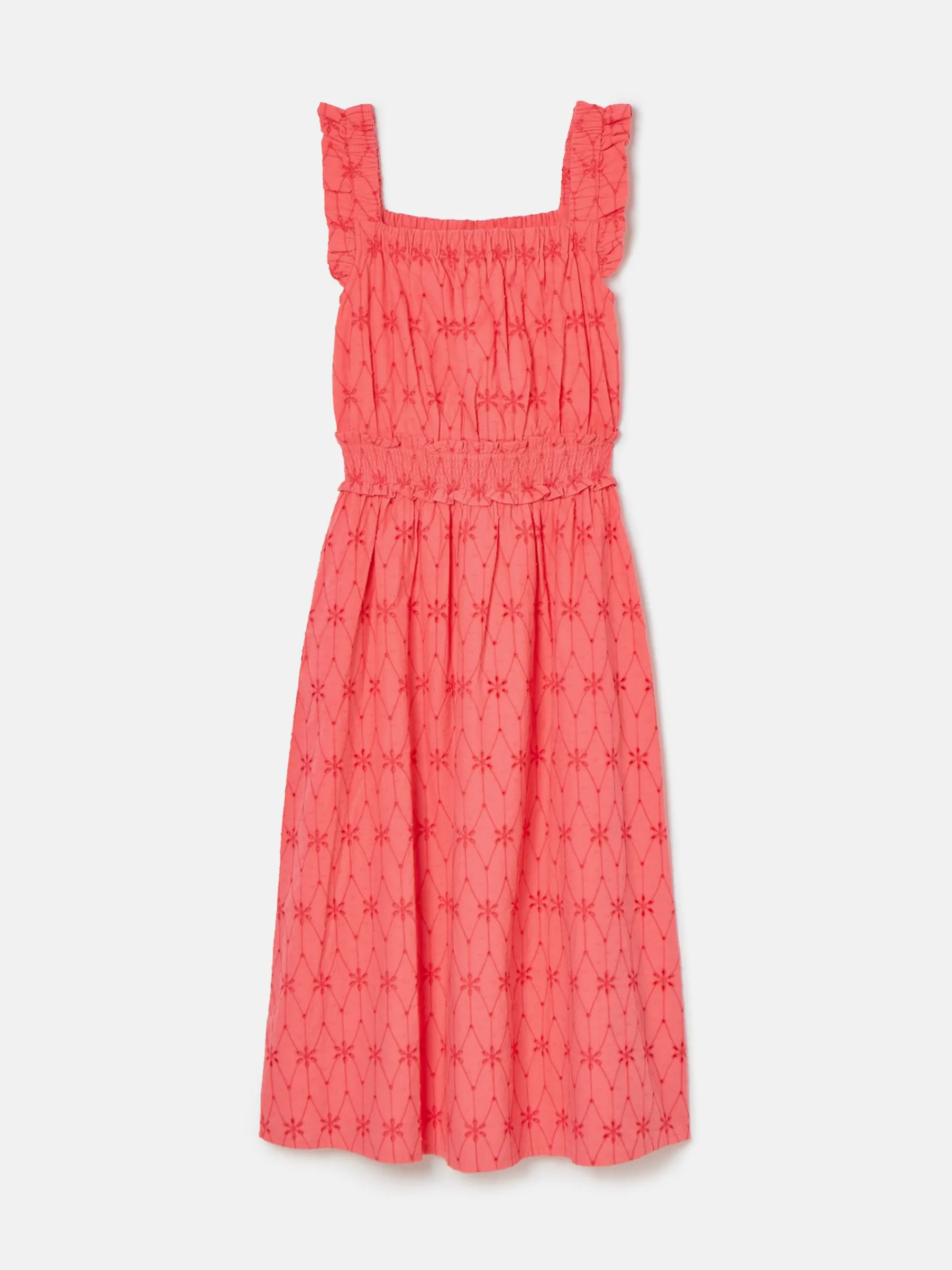 Nadia Coral Pink Broderie Sun Dress<Joules New