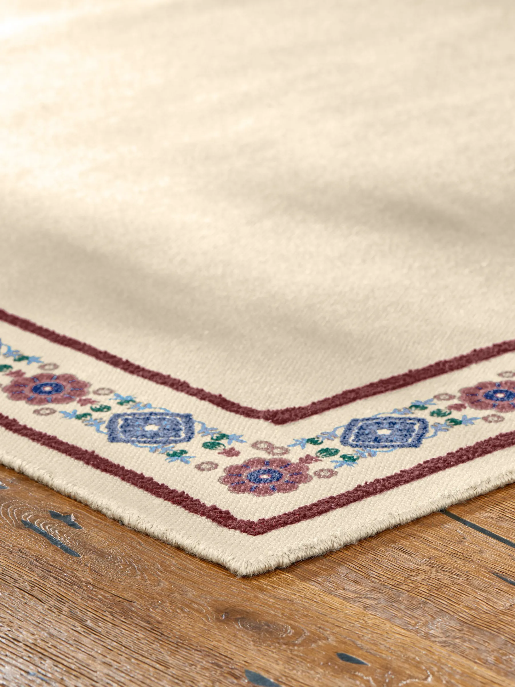 Blenheim Cotton Border Rug<Joules New