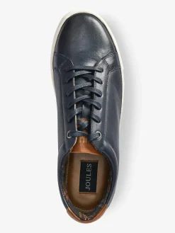 Navy Blue Leather Trainers<Joules New