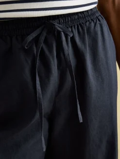 Navy Blue Linen Blend Trousers<Joules Online