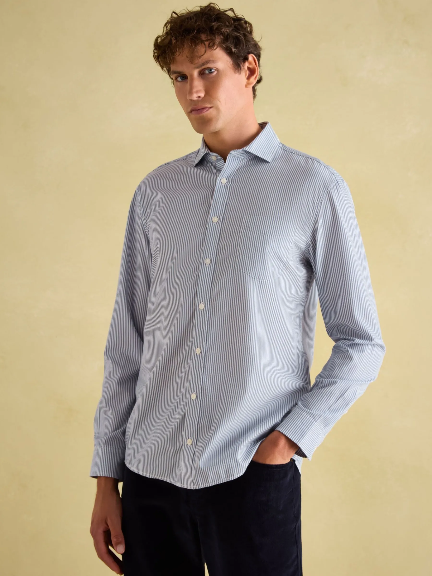 Navy Stripe Cotton Shirt<Joules Discount