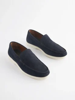 Navy Suede Apron Loafers<Joules Best