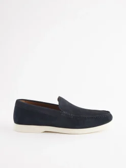 Navy Suede Apron Loafers<Joules Best