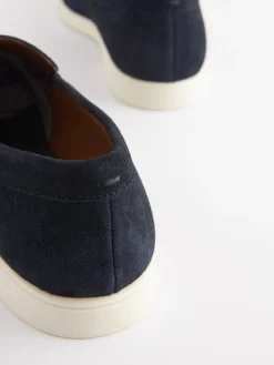 Navy Suede Apron Loafers<Joules Best